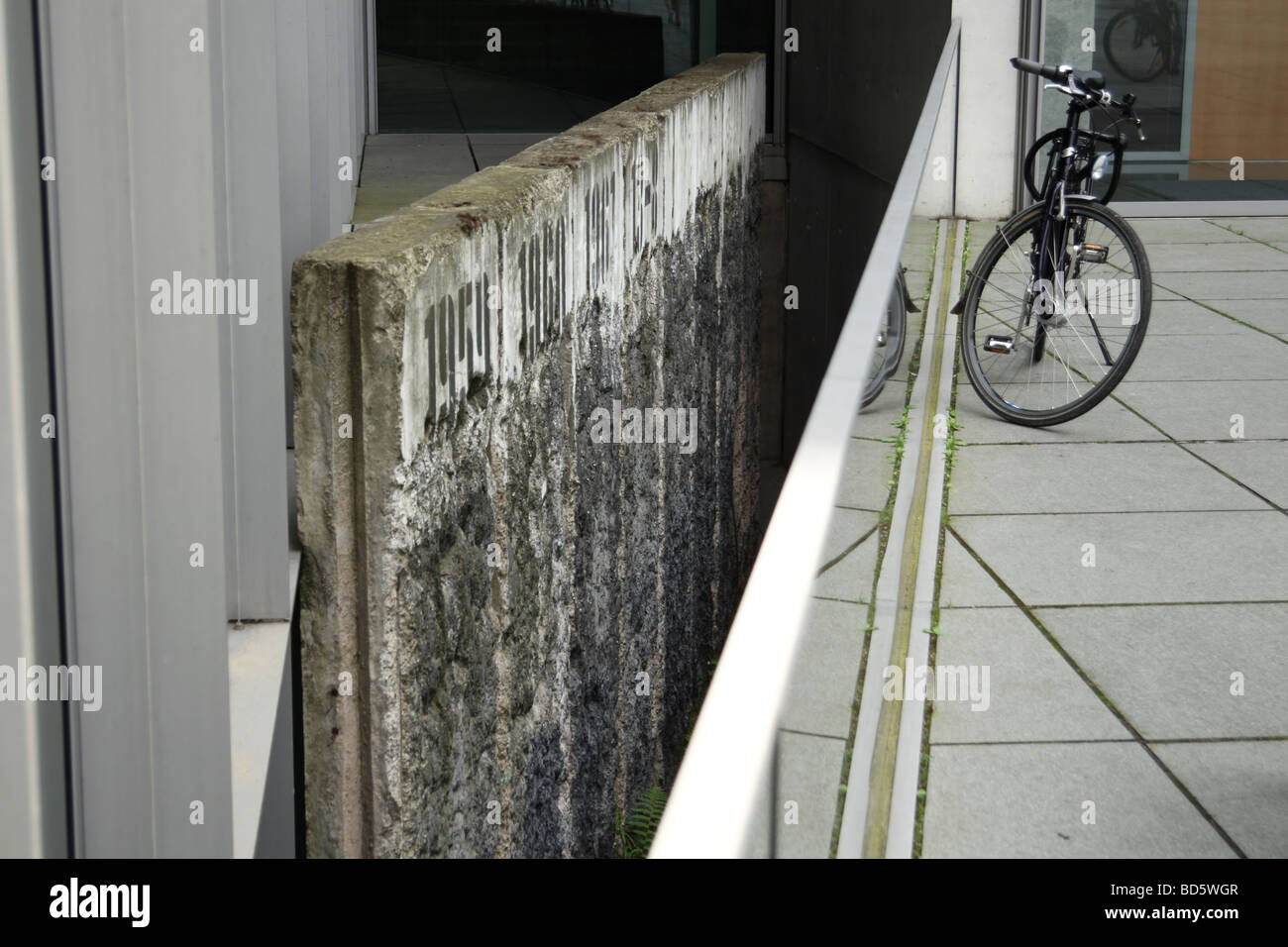 Pieces of "iron curtain" wall in Berlin as part of a new Bundestag