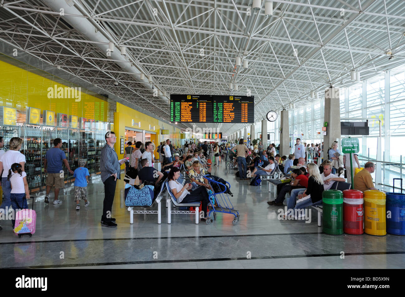 Waiting for the flight. Fuerteventura Airport, Canary Islands, Spain