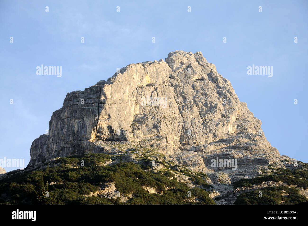 Mountain peak in the German Alps Stock Photo