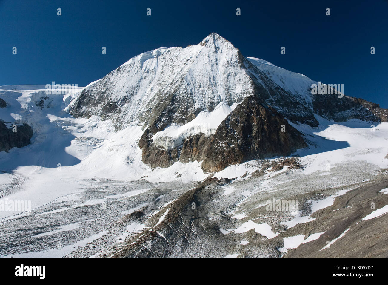 Mont Blanc de  Cheilon from the Dix hut Stock Photo