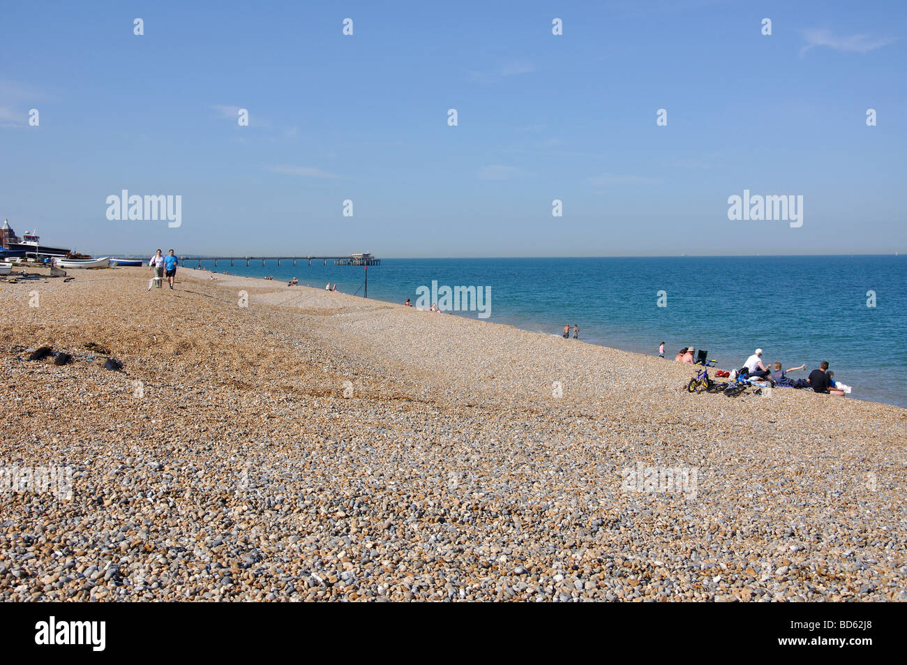 View of Beach, Walmer, Kent, England, United Kingdom Stock Photo