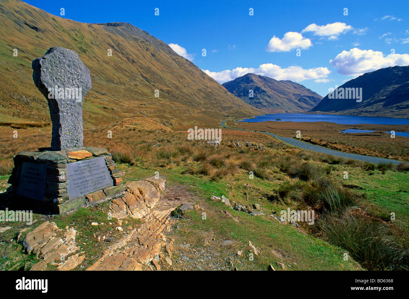 Dunnes Stores Celtic cross monument in the Connemara region of Ireland