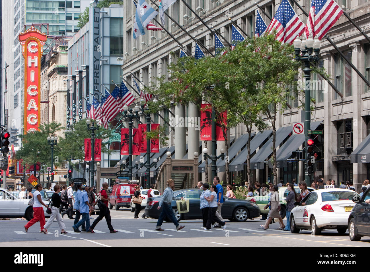 Chicago, Illinois. State Street, Macy's Department Store on right