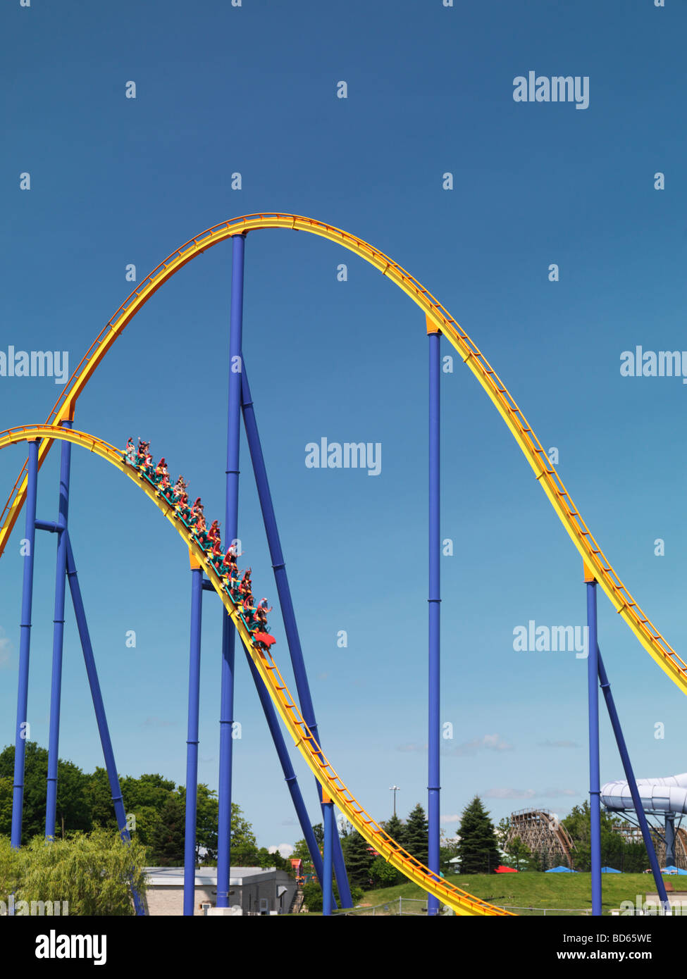 Behemoth giant roller coaster at Canada's Wonderland amusement park