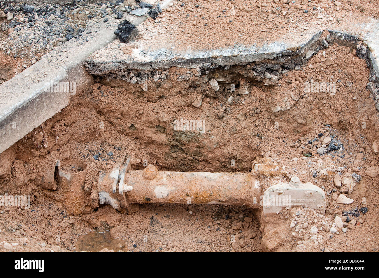 Metal gas piping being revealed to be replaced with plastic piping in