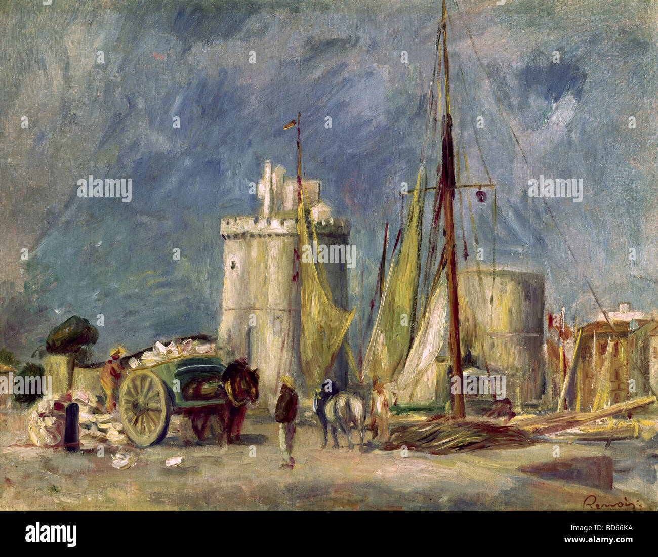 fine arts, Renoir, Auguste (1841 1919), "Harbour of La Rochelle