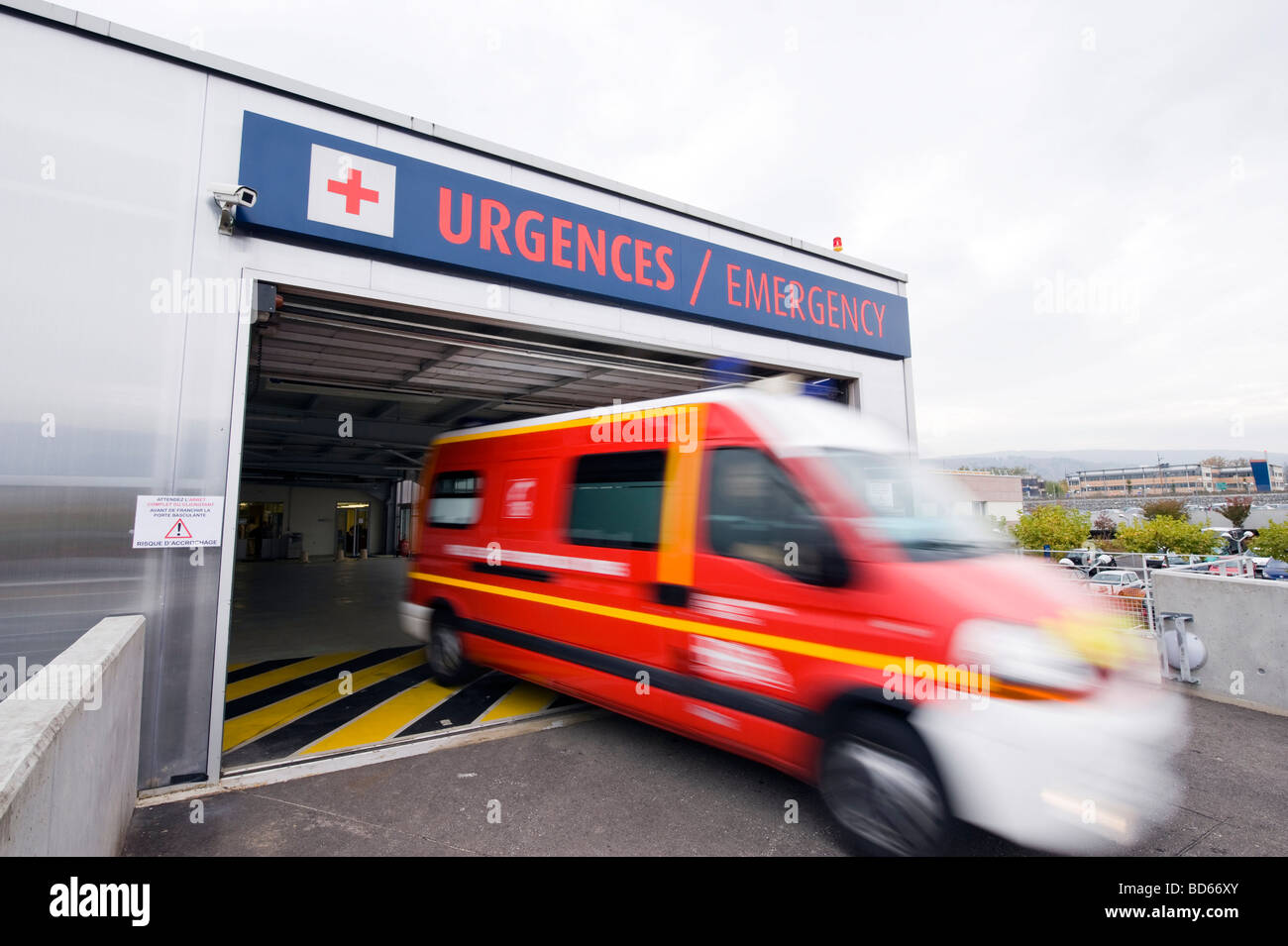 Exit of the emergency department Stock Photo