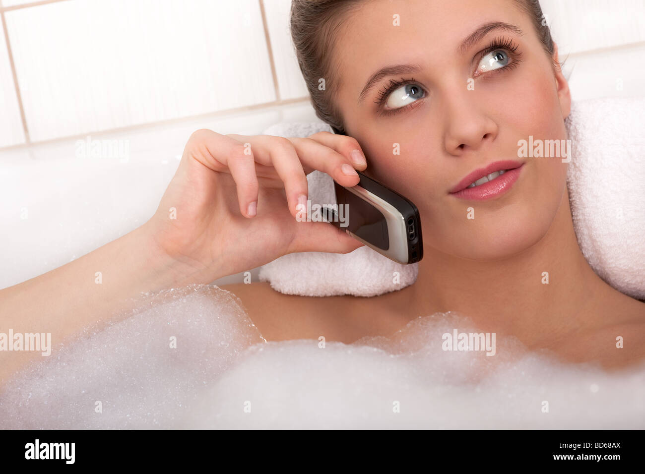 Woman bathtub candid hires stock photography and images Alamy