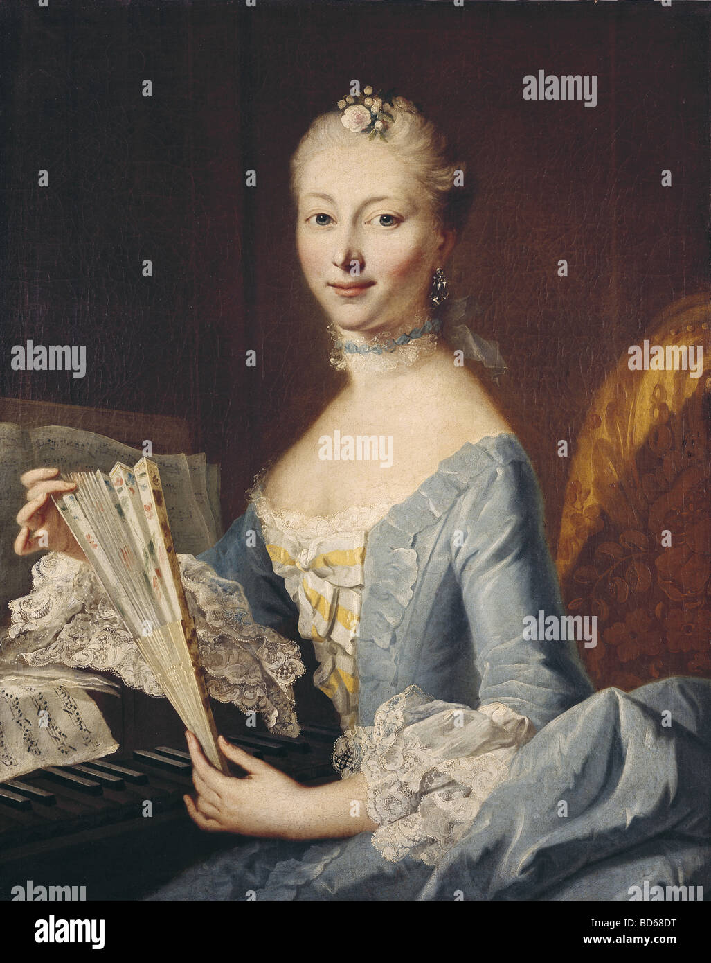 fine arts, Tischbein, Johann Heinrich the Elder (1722 - 1789), painting,  "Portrait of a Lady", Augsburg, Germany, Deutsche Ba Stock Photo - Alamy