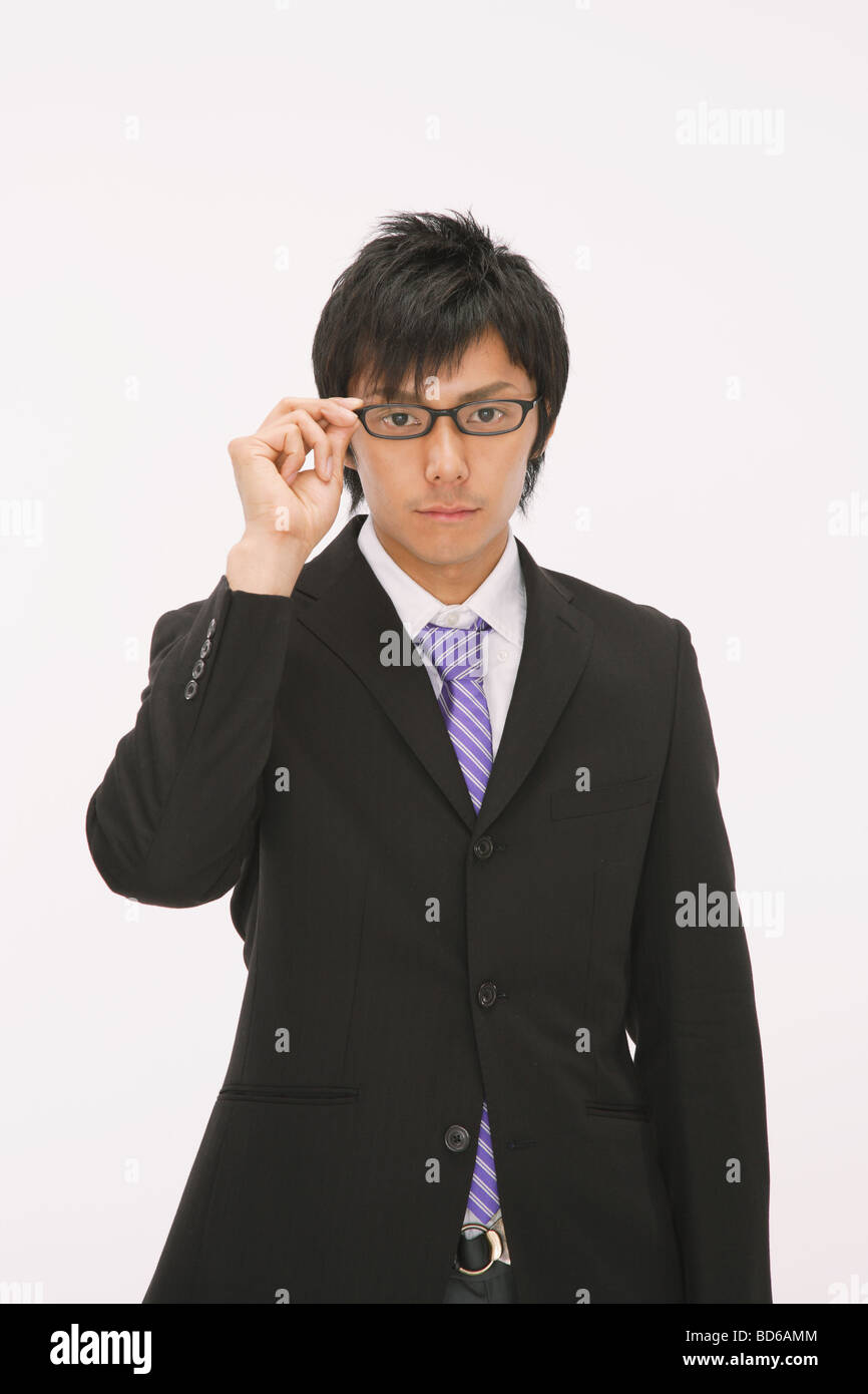 Businessman wearing spectacles Stock Photo
