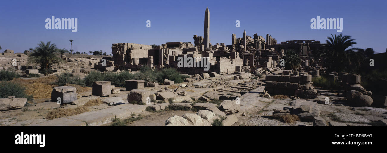 geography / travel, Egypt, Karnak, Temple of Amun-Re, view, eastern side, , Stock Photo