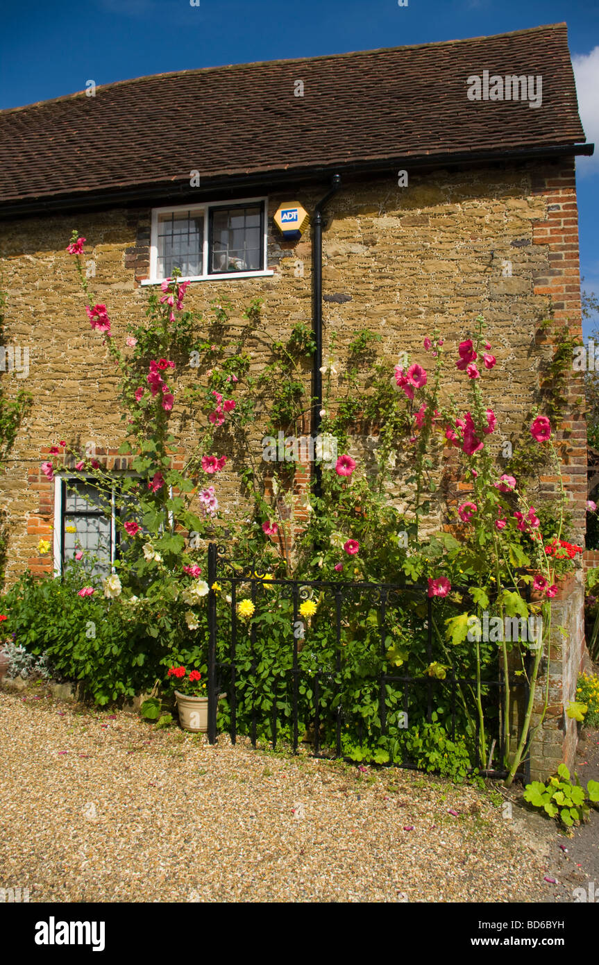 Stone Cottage with A Cottage Garden Wonersh Surrey England Stock Photo