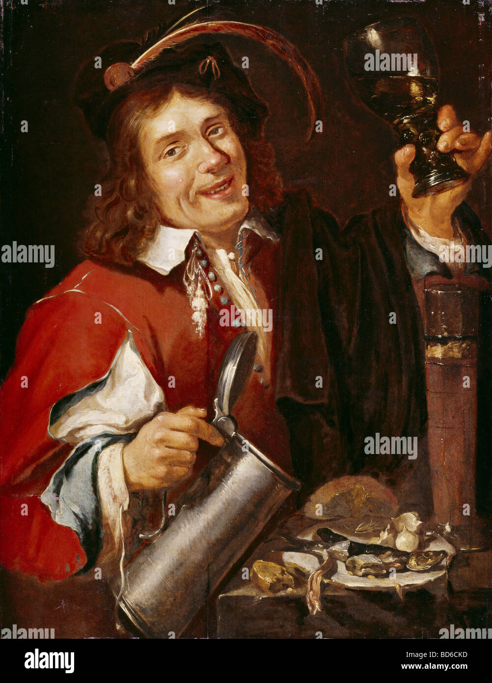 fine arts, Noort, Pieter van (1529 - circa 1650), painting, 'The Taste', series 'The Five Sences', Westfaelisches Landesmus Stock Photo