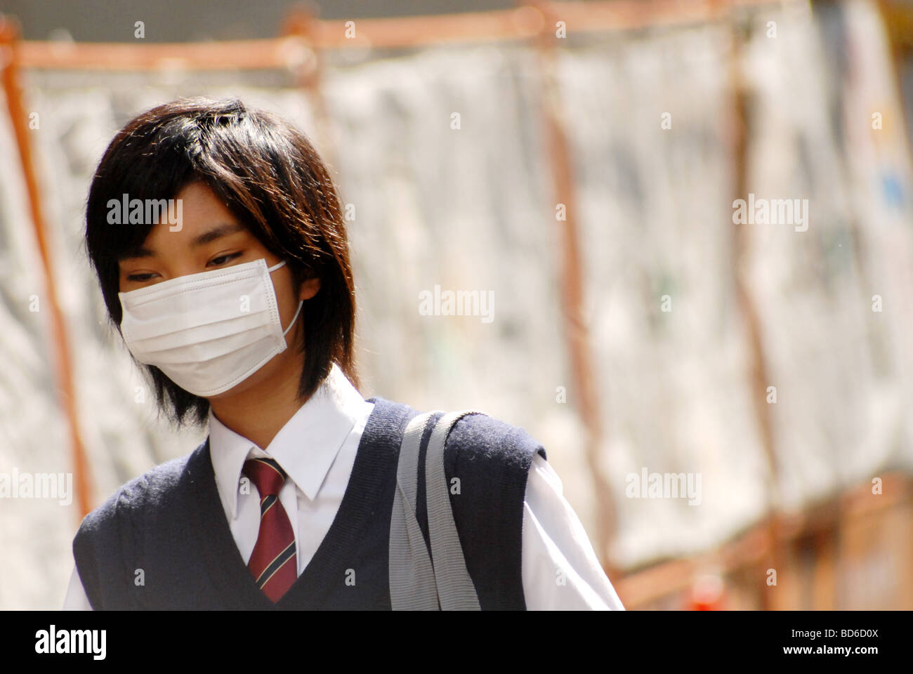 Japan, Tokyo: Swine influenza, influenza pandemic alert level 6. 2009/05/20 Stock Photo
