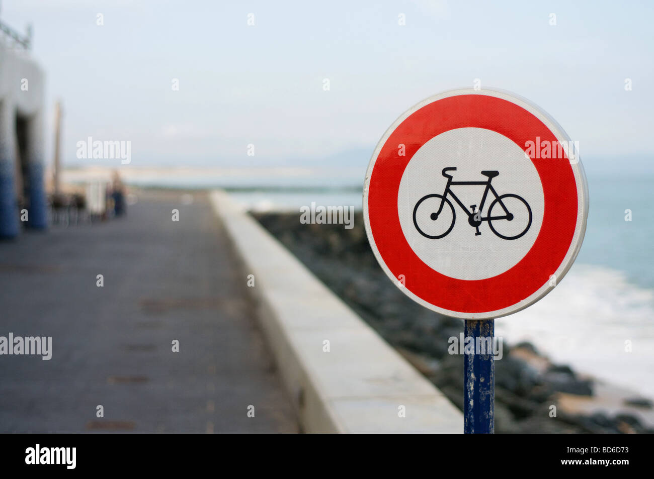 No bicycle riding sign Stock Photo - Alamy