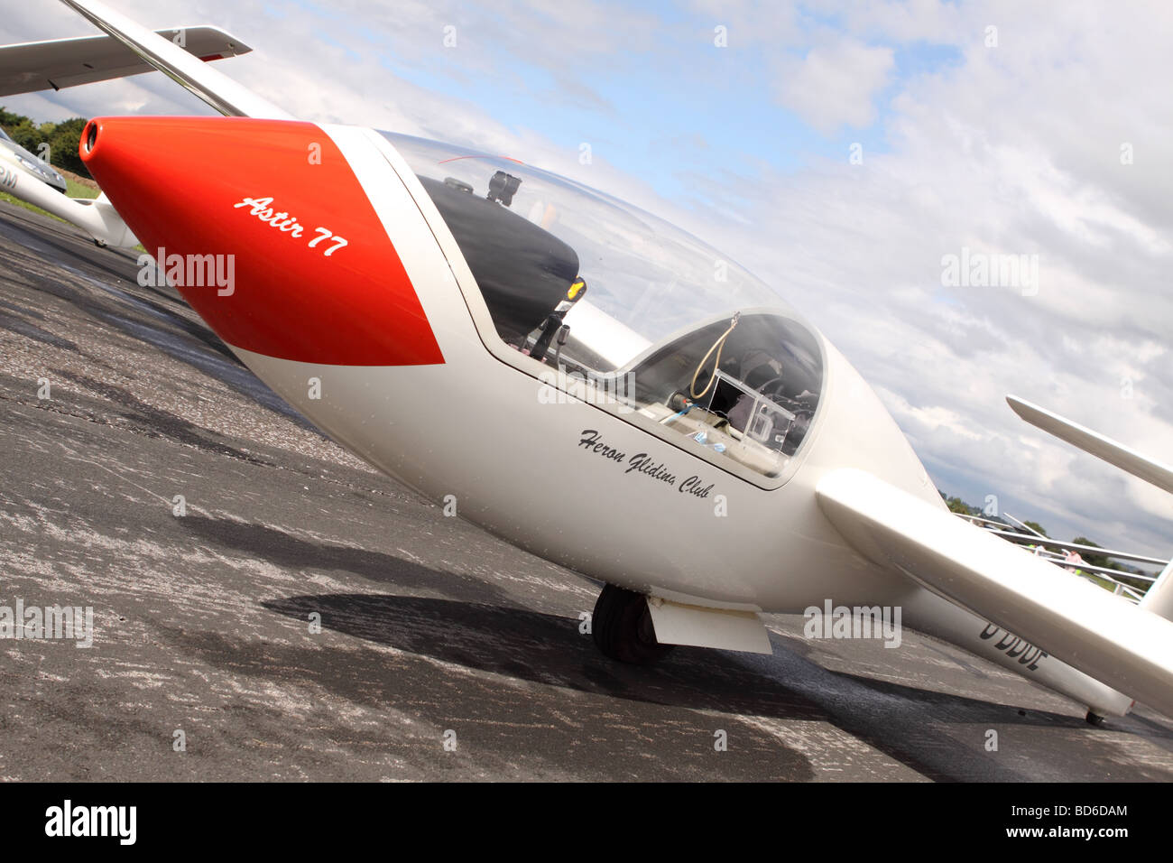 Glider Grob G102 Astir CS77 single seat sports glider soaring sailplane Stock Photo