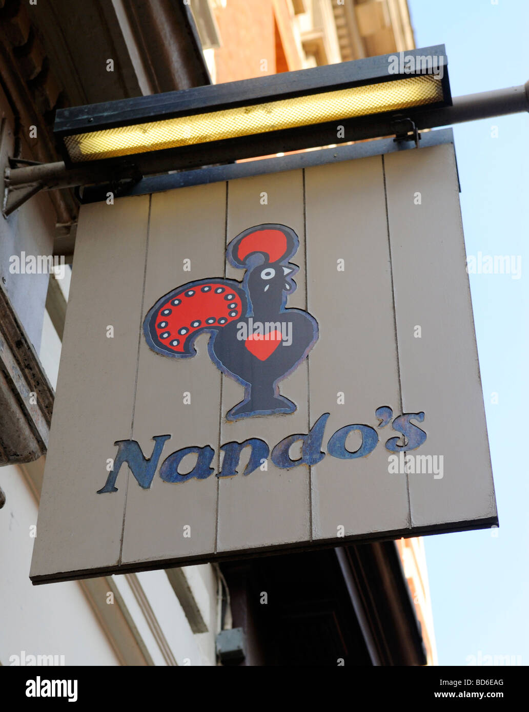 Nando's Restaurant Sign Stock Photo