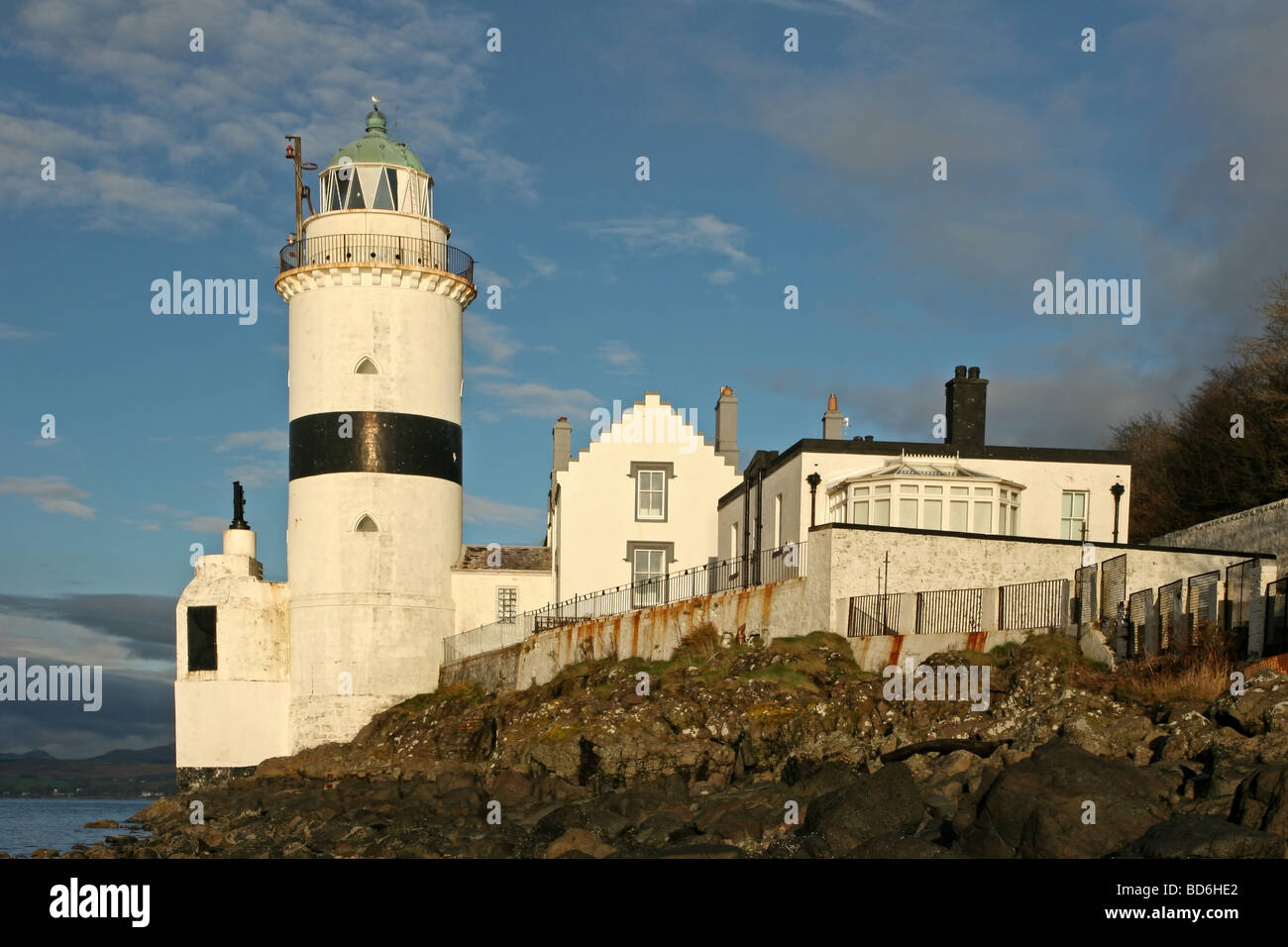 Cloch Lighthouse on the Firth of Clyde Stock Photo