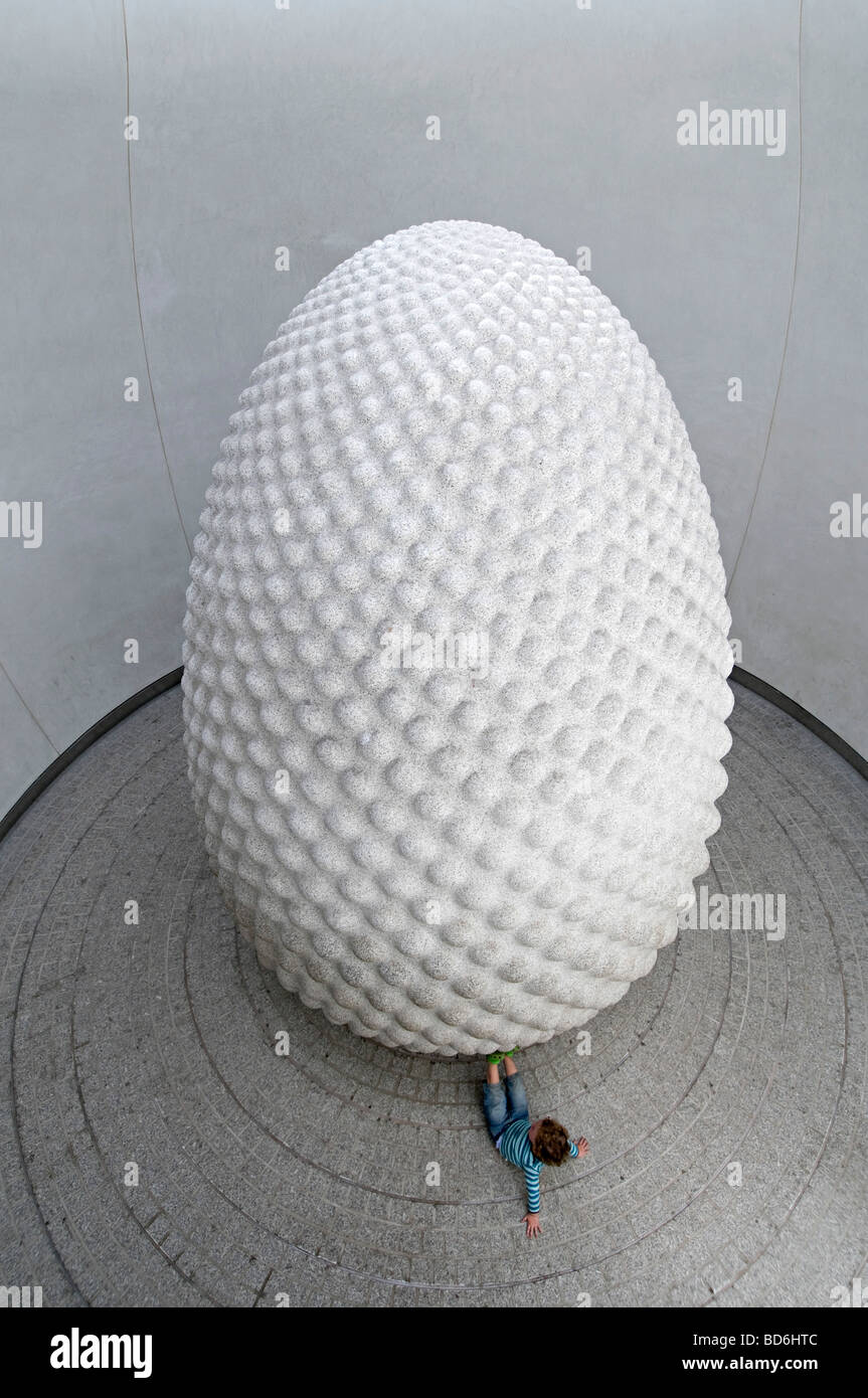 The Seed sculpture in the education centre at the Eden Project in