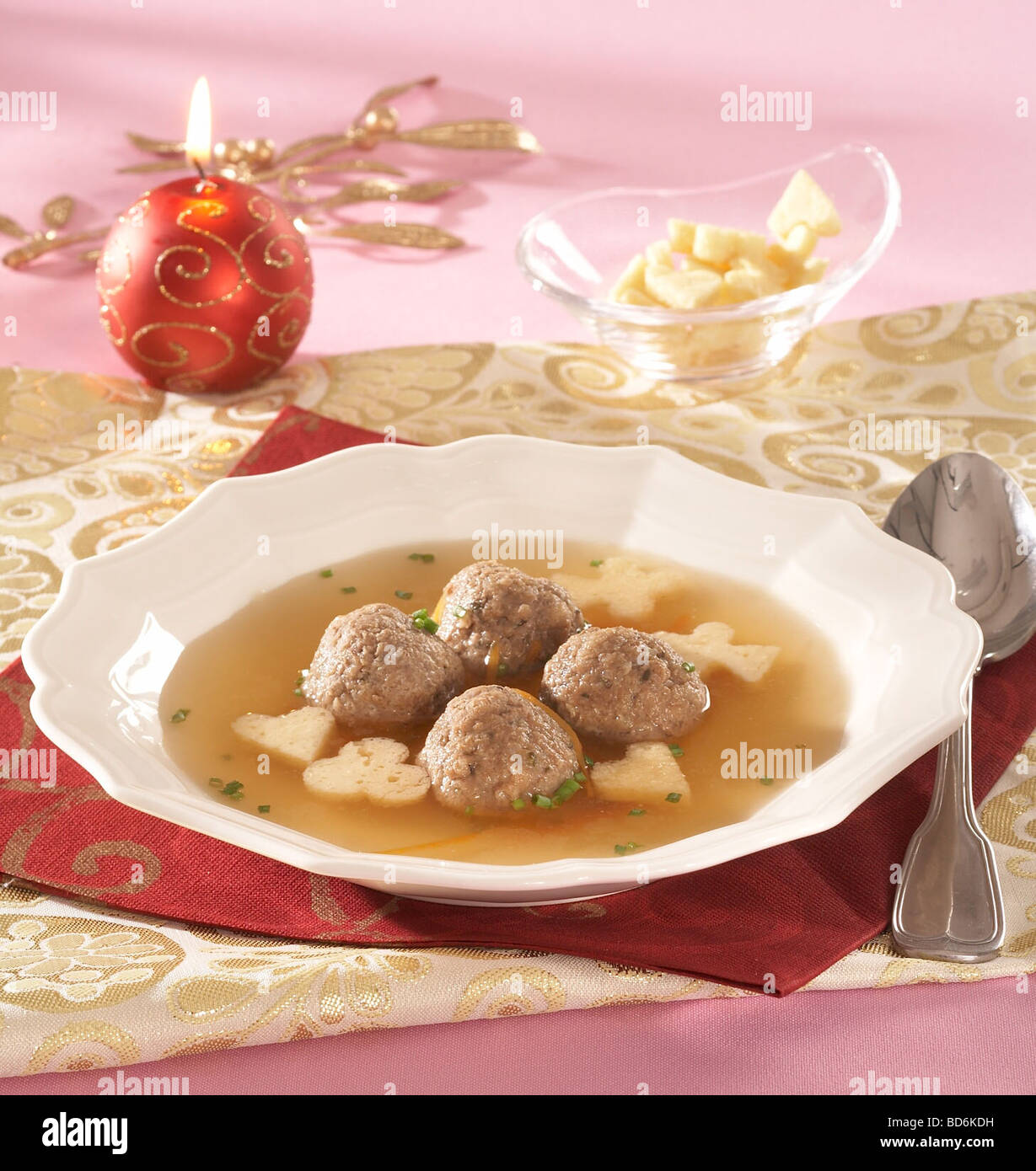 Beef broth with liver dumplings hires stock photography and images Alamy