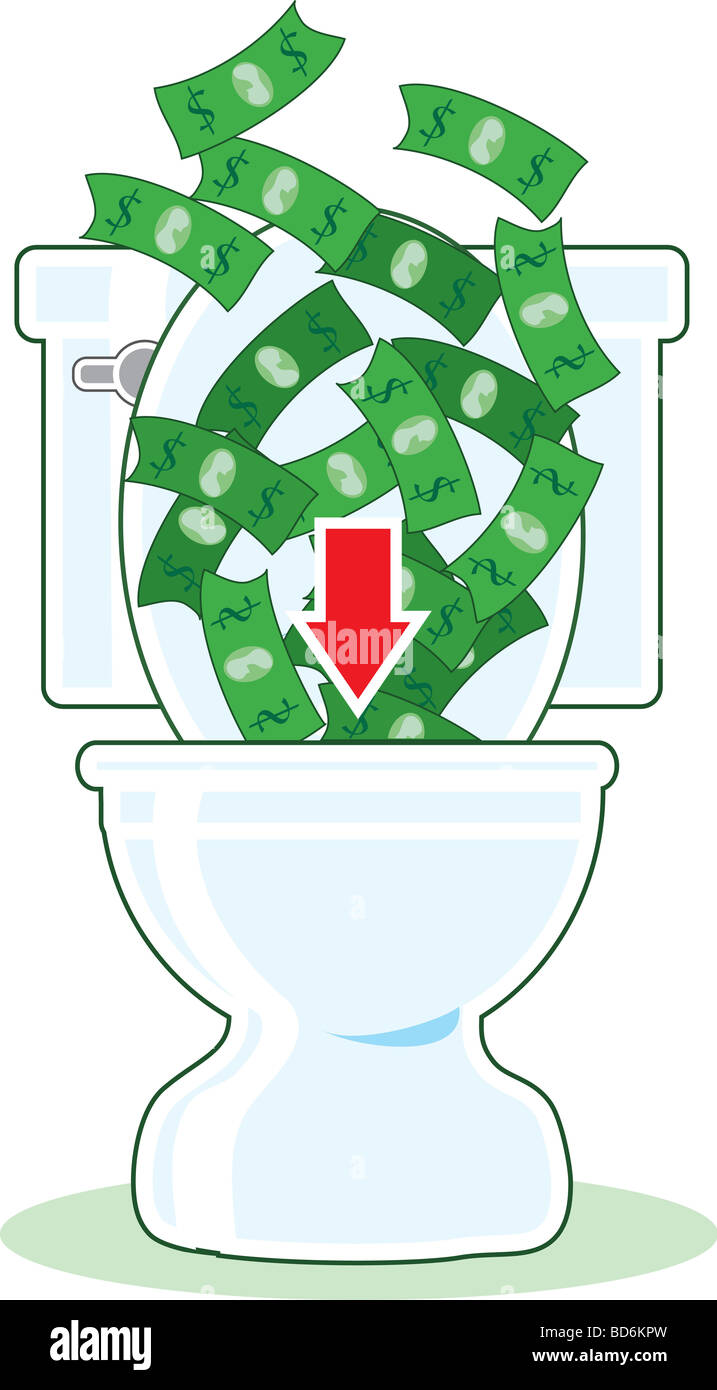 Flush money down the toilet hires stock photography and images Alamy