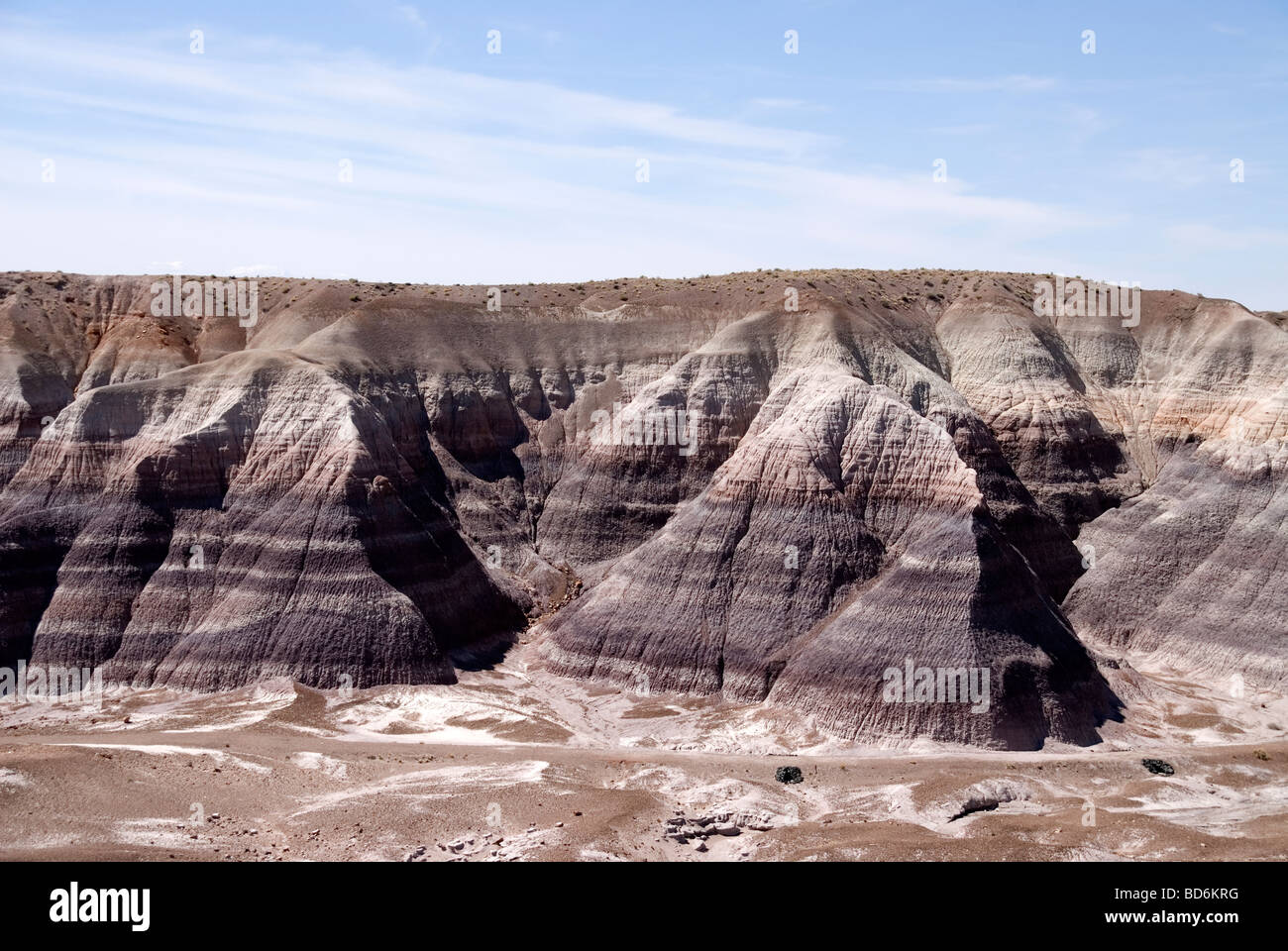 The surreal landscape of the Painted Desert Nation Park in Arizona Stock Photo