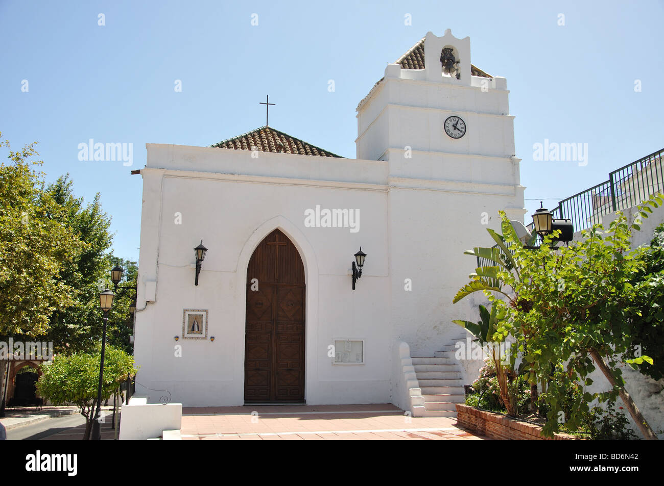 Iglesia de Nuestra de Las Maravillas, Maro, Costa del Sol, Malaga Province, Andalusia, Spain Stock Photo
