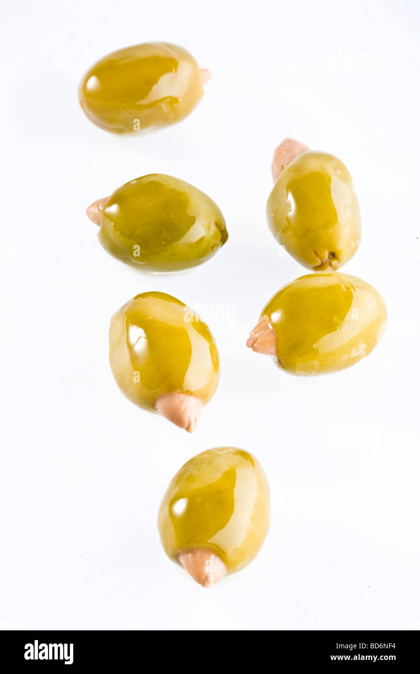 Olives Stuffed with Almonds Stock Photo Alamy