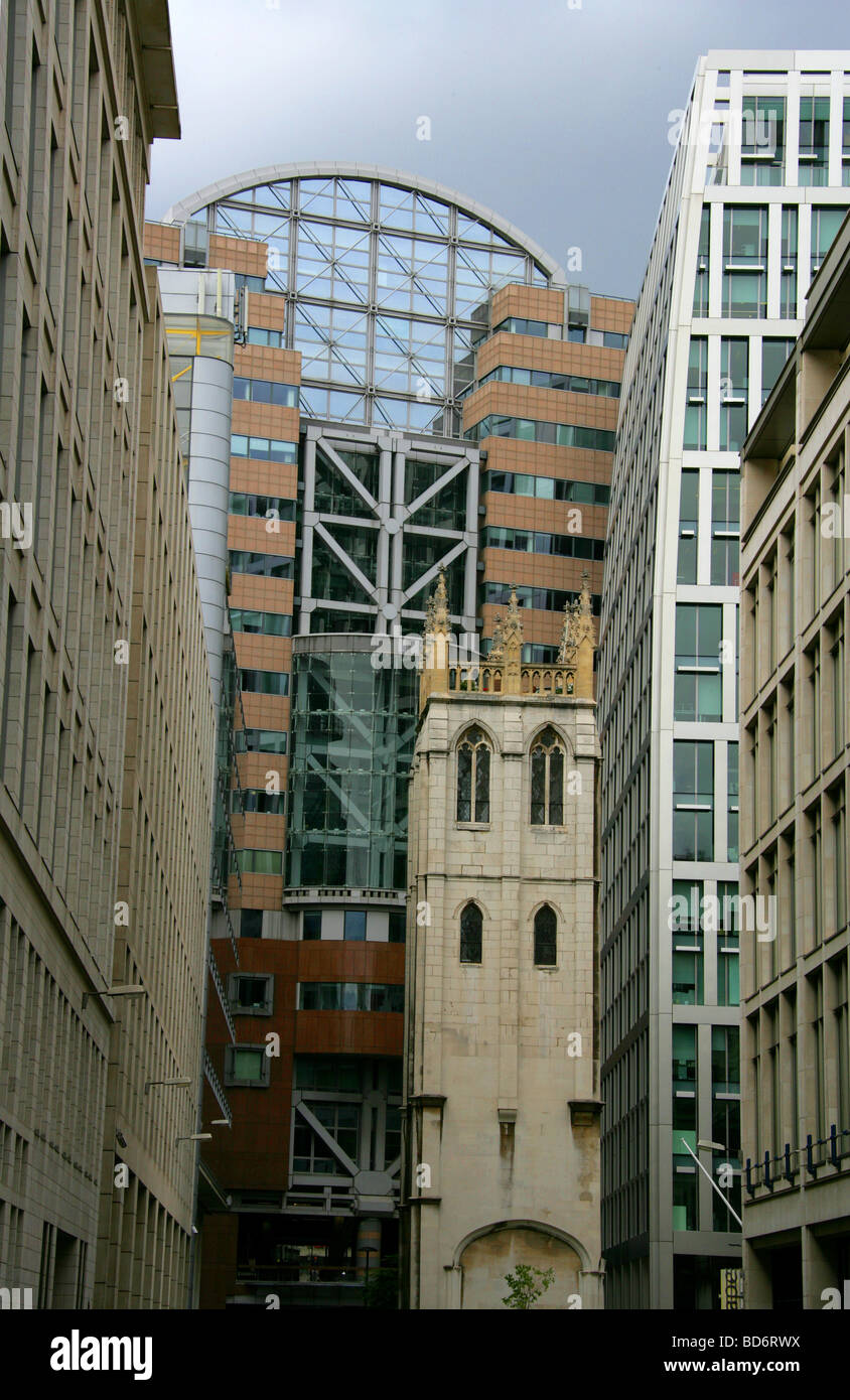 The Tower of St Alban's Church, Wood Street, London, EC2 Stock Photo
