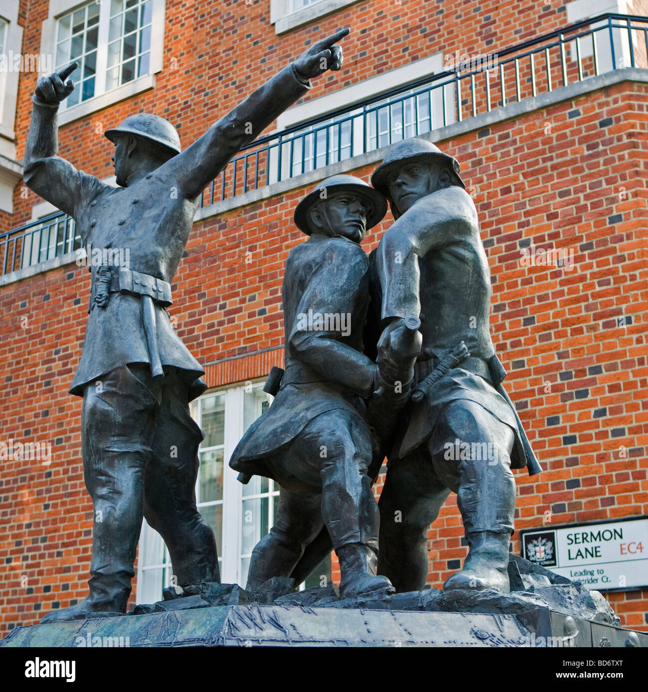 National Firefighters Memorial, Sermon Lane, London, England Stock Photo