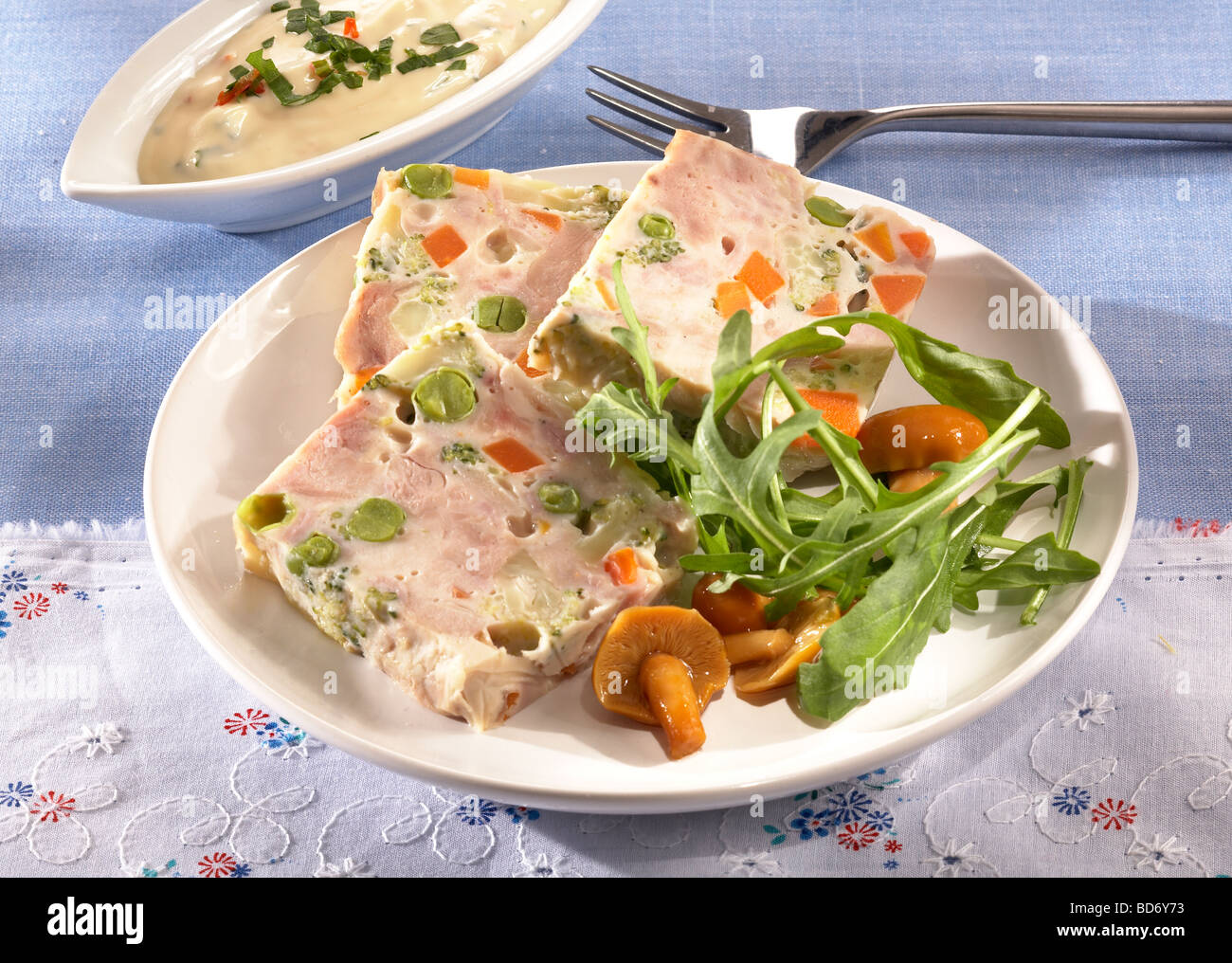 Chicken Terina with Vegetables Stock Photo