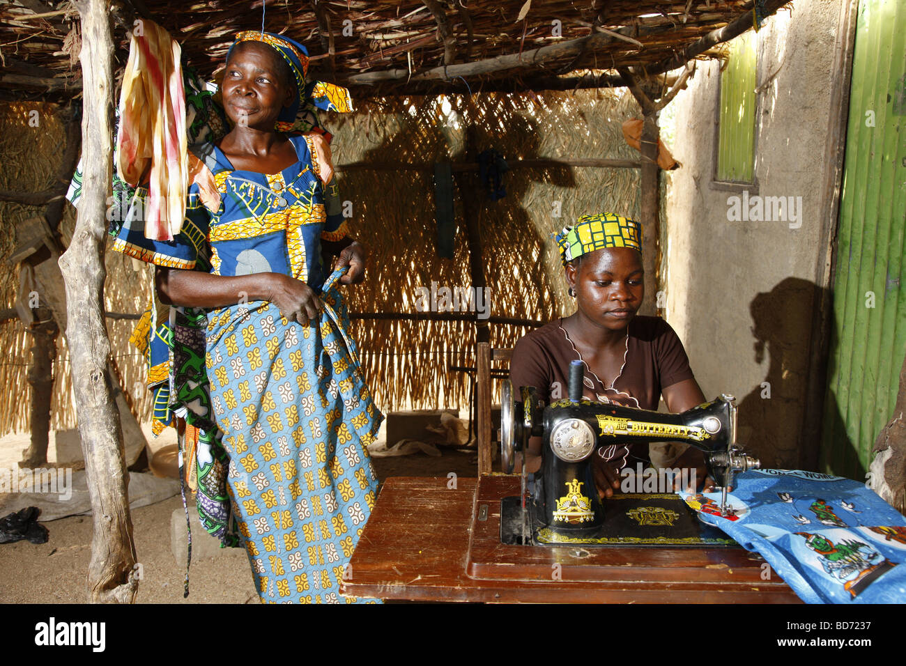 Women using a sewing machine, working from home, Maroua, Cameroon
