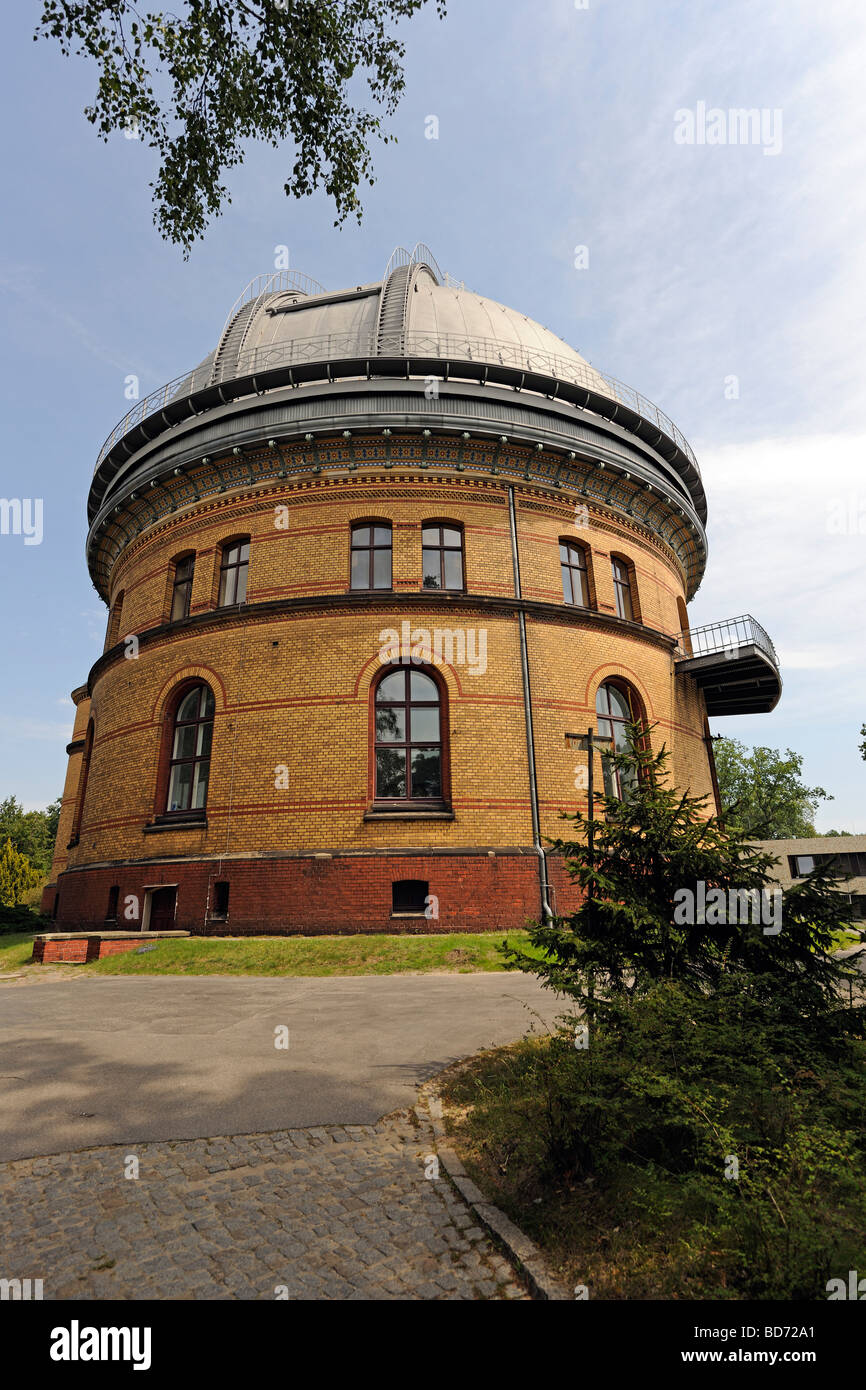Building of the Great Refractor, the fourth largest lens telescope in the world, from 1899, Astrophysical Institute Potsdam, Br Stock Photo