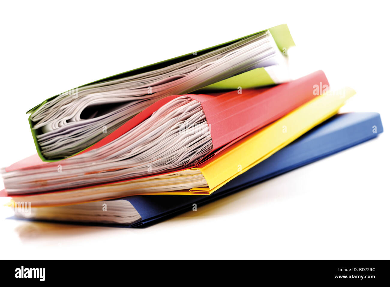 Stack of looseleaf binders Stock Photo Alamy
