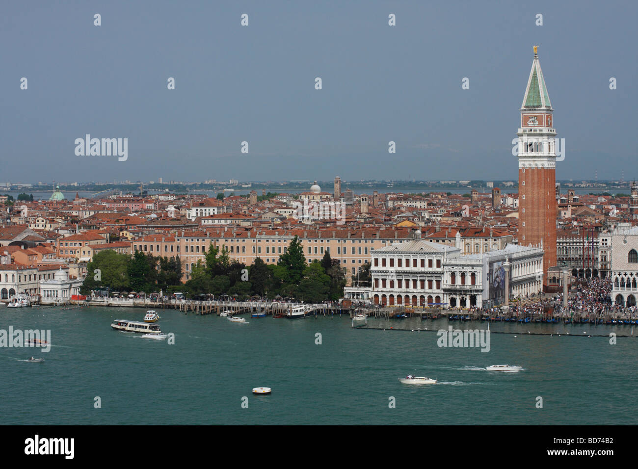 Piazza San Marco, view from San Giorgio Maggiore, Venice, Italy. Stock Photo