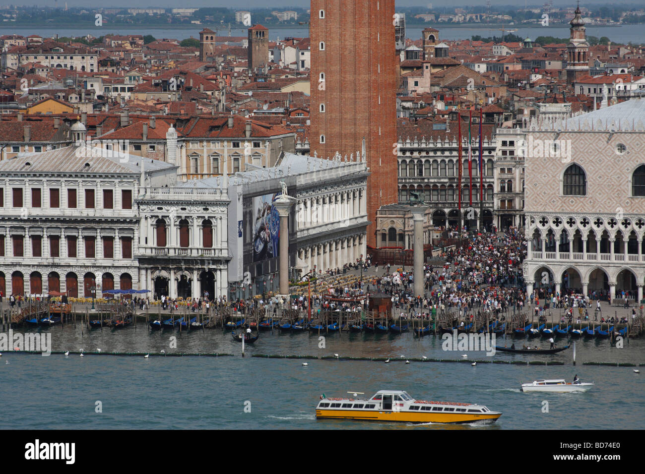 Piazza San Marco, view from San Giorgio Maggiore, Venice, Italy. Stock Photo