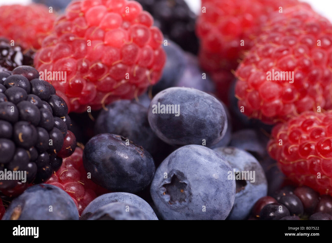 Close up of mixed berries Stock Photo
