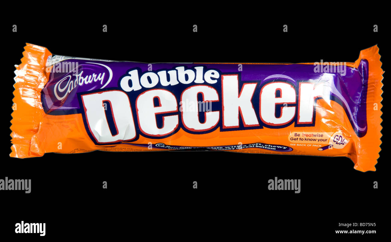 Cadbury Double Decker Chocolate Bar Shot In Studio Stock Photo