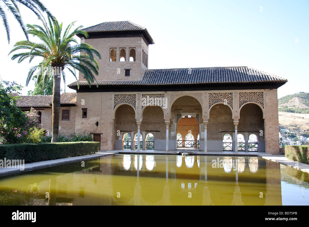 El Partal Palace and Gardens, Palacio Nazaries, La Alhambra, Granada, Granada Province, Andalusia, Spain Stock Photo