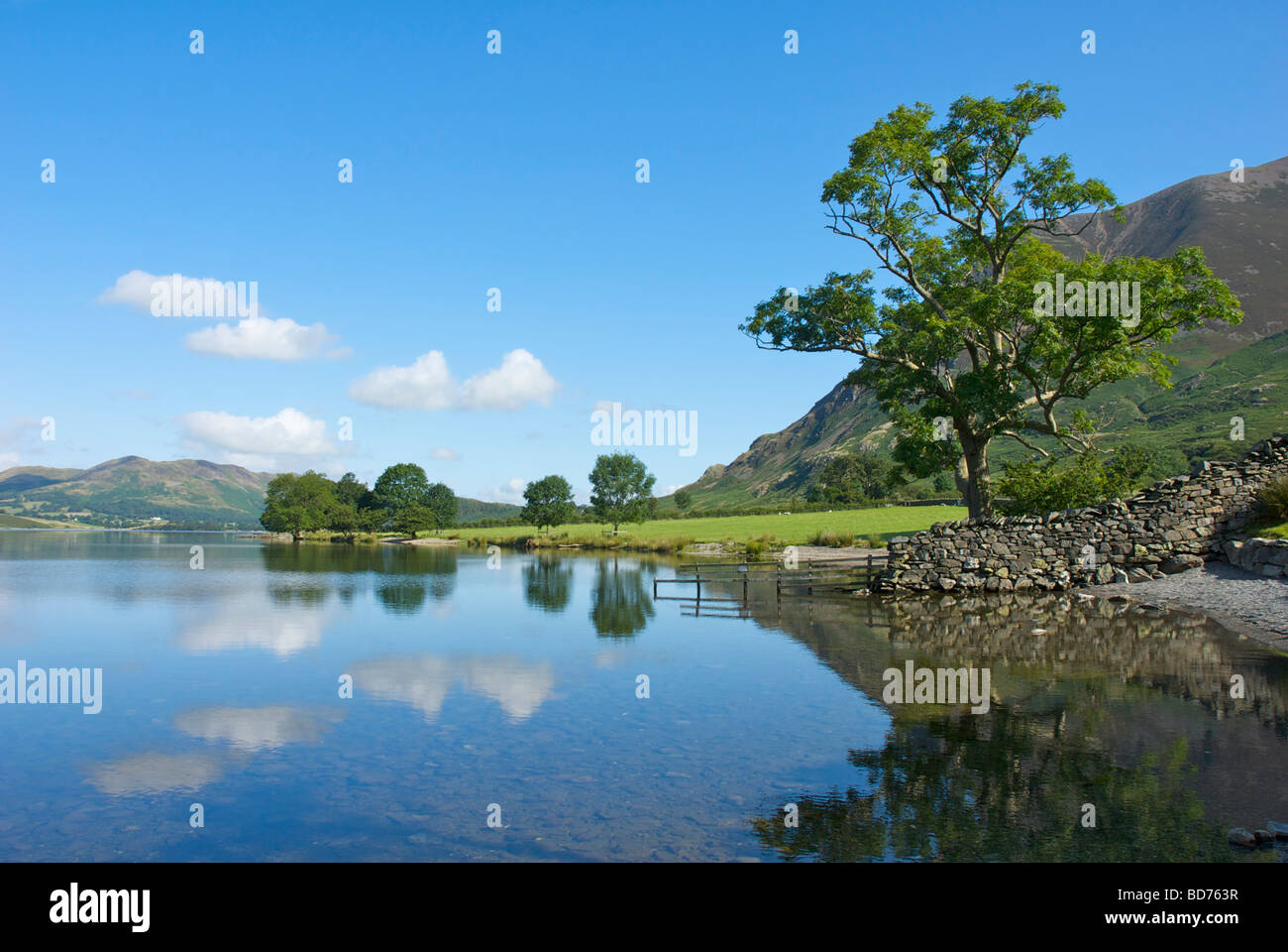 Crummock Water, looking towards Hause Point, Lake District National Park, Cumbria, England UK Stock Photo