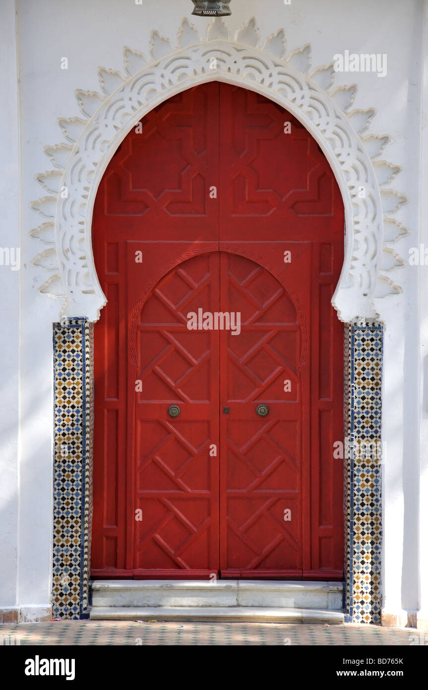 Traditional doorway, Kasbah, Tangier, Tangier-Tétouan Region, Morocco Stock Photo