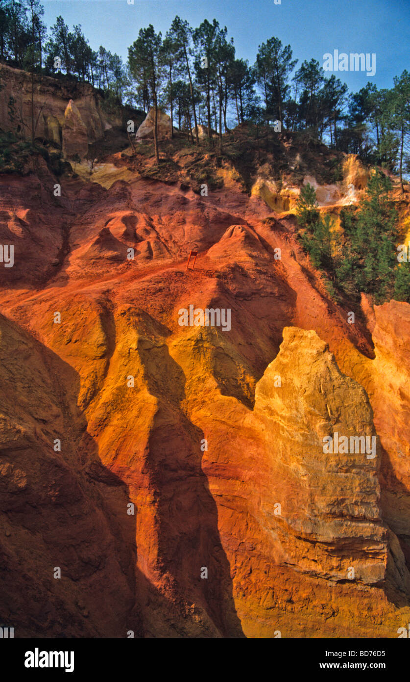 Orche Rocks Image The Ochre rocks of Roussillon with their rich gold colouring Stock ...