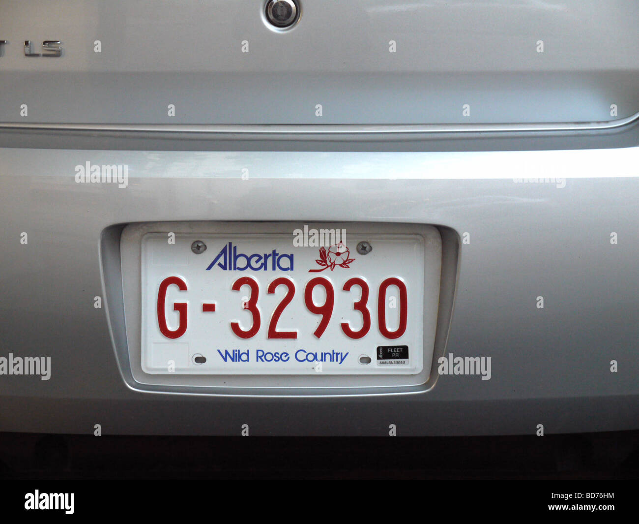 Car License Plate in Calgary, the largest city in the Province of