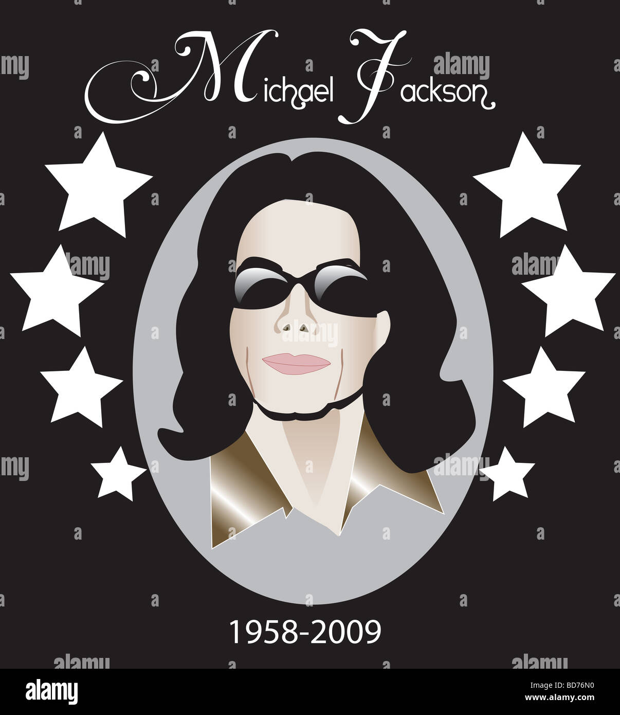 Michael Jackson 6. Tribute can be used for editorial (6 of 7). Stock Photo