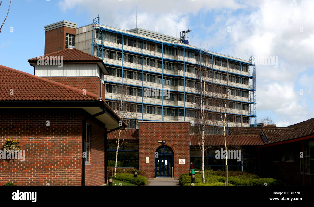 The University Hospital of North Staffordshire, picture shows the maternity unit, and other hospital buildings Stock Photo