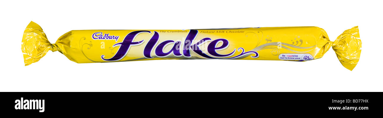 Cadbury Flake Chocolate Bar Shot In Studio Stock Photo