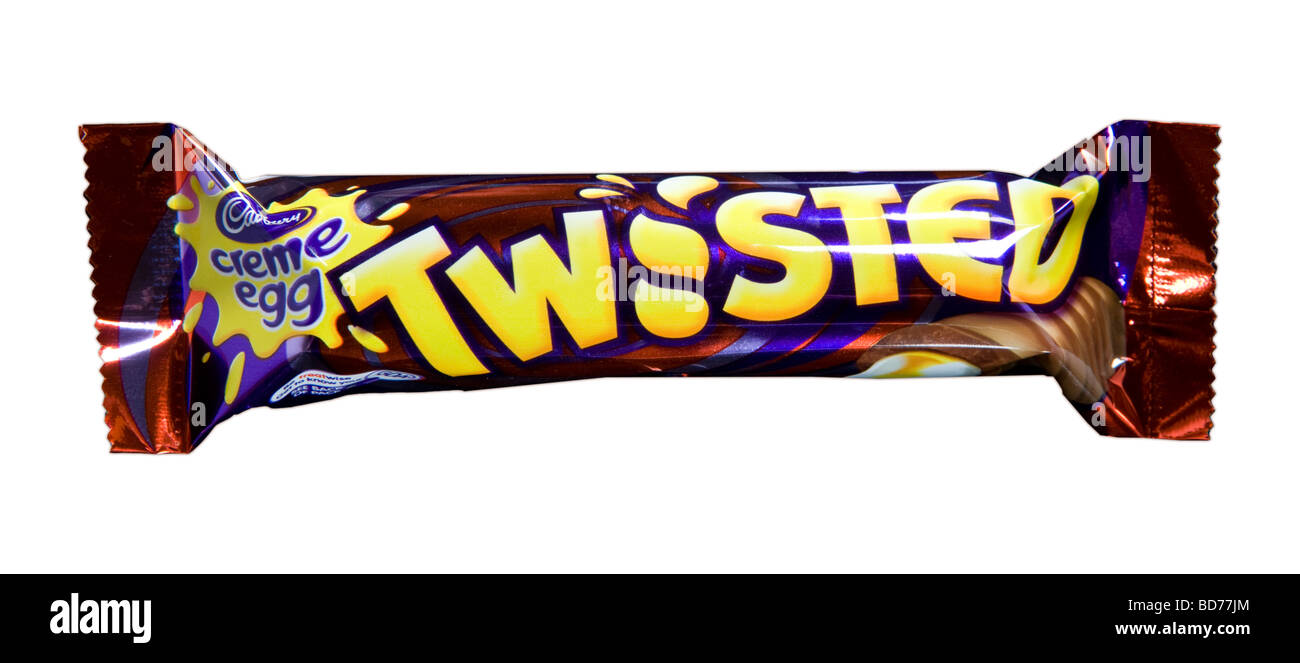 Creme Egg Twisted Chocolate Bar Shot In Studio Stock Photo Alamy