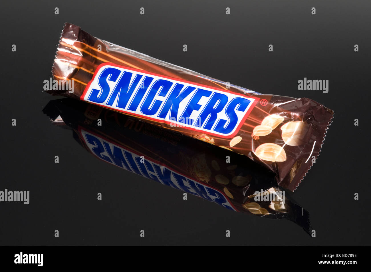 Snickers chocolate bar isolated on white background Stock Photo - Alamy