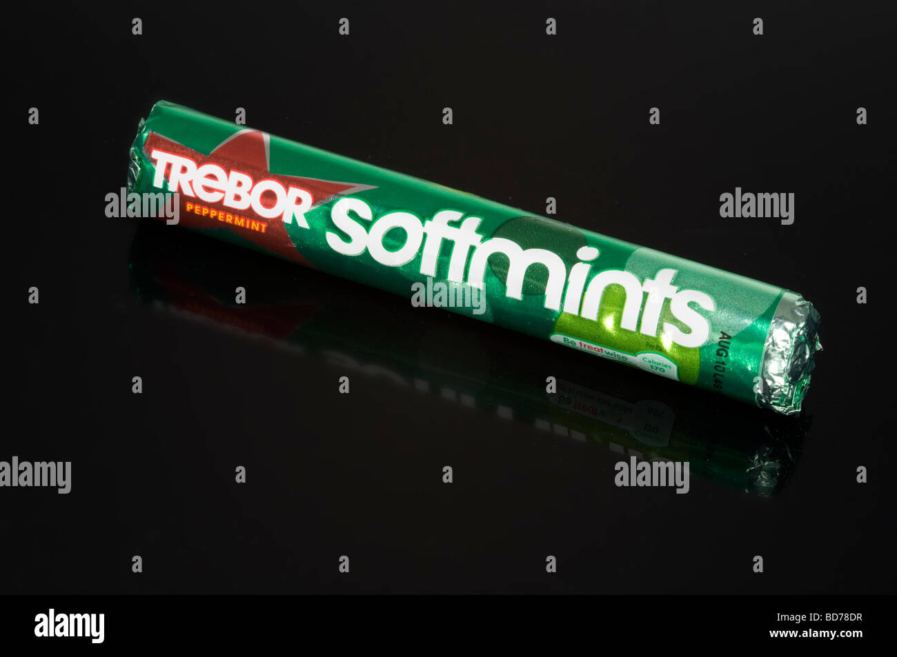 Trebor Softmints On Black Background Shot In Studio Stock Photo Alamy