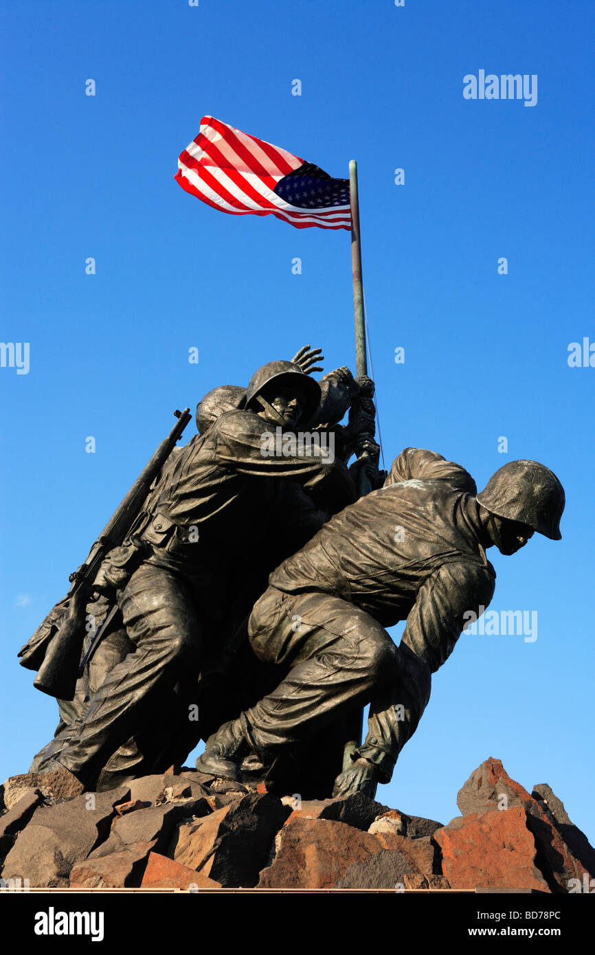 United States Marine Corps War Memorial Stock Photo
